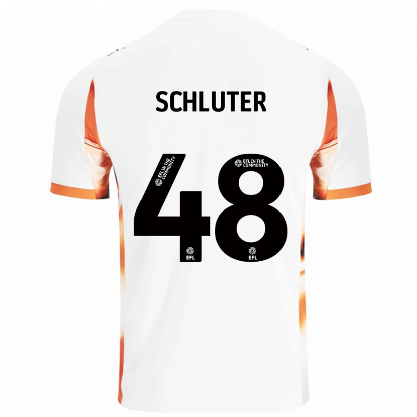 Danxen Damen Gabriel Schluter #48 Weiß Orange Schwarz Auswärtstrikot Trikot 2025/26 T-Shirt Schweiz