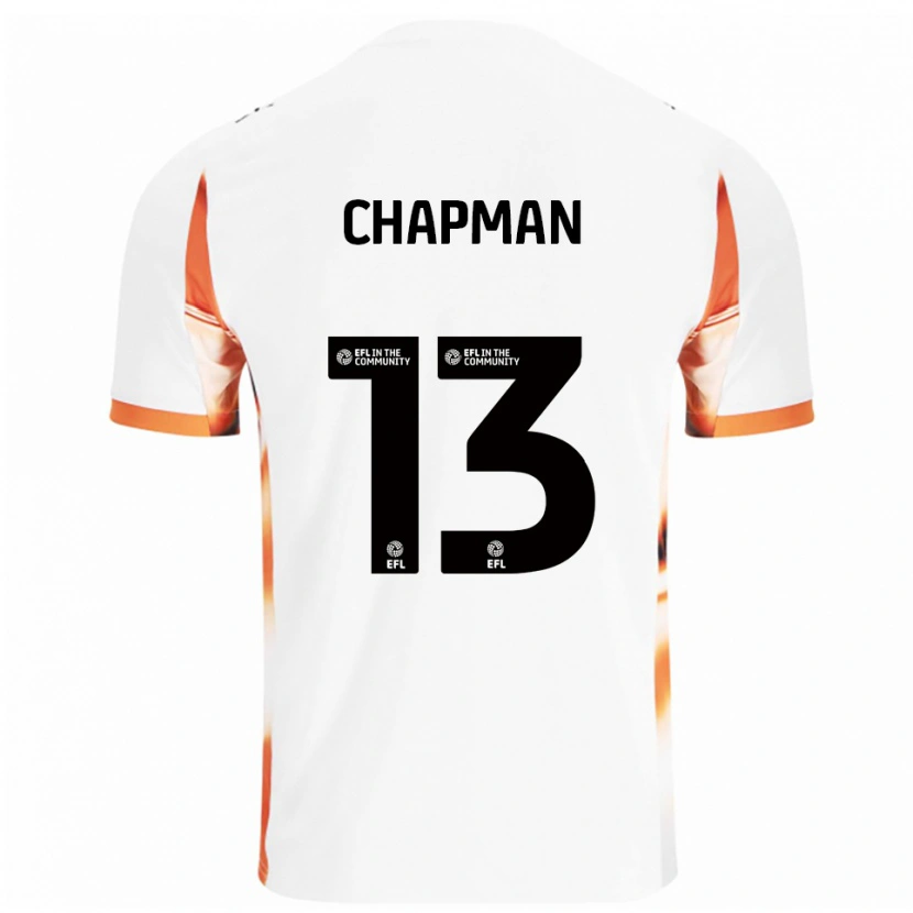 Danxen Damen Mackenzie Chapman #13 Weiß Orange Schwarz Auswärtstrikot Trikot 2025/26 T-Shirt Schweiz