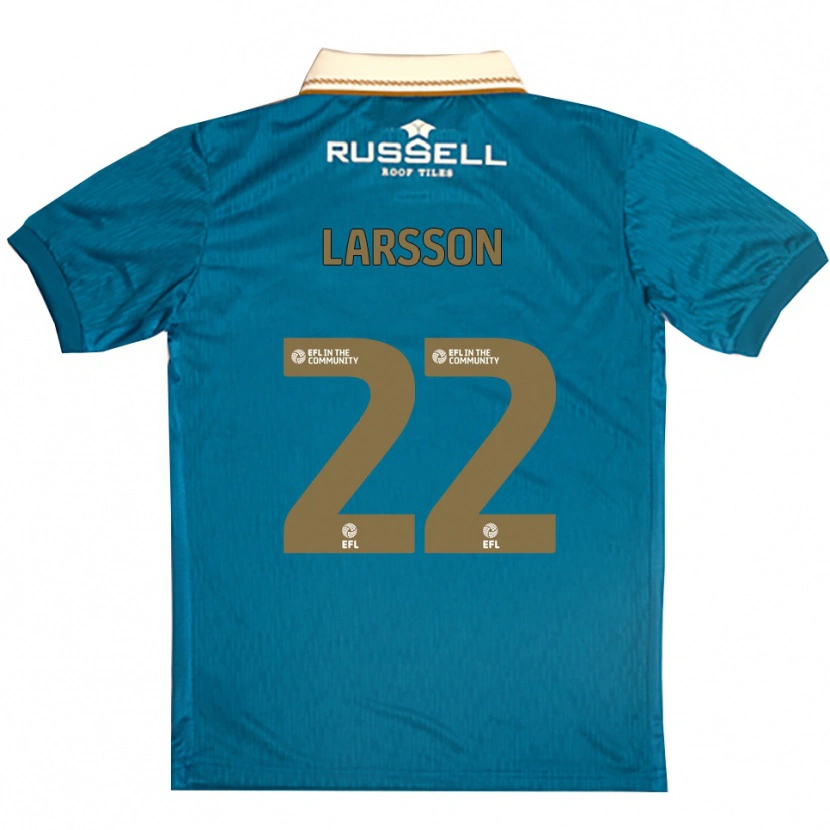 Danxen Damen Julian Larsson #22 Himmelblau Weiß Auswärtstrikot Trikot 2025/26 T-Shirt Schweiz