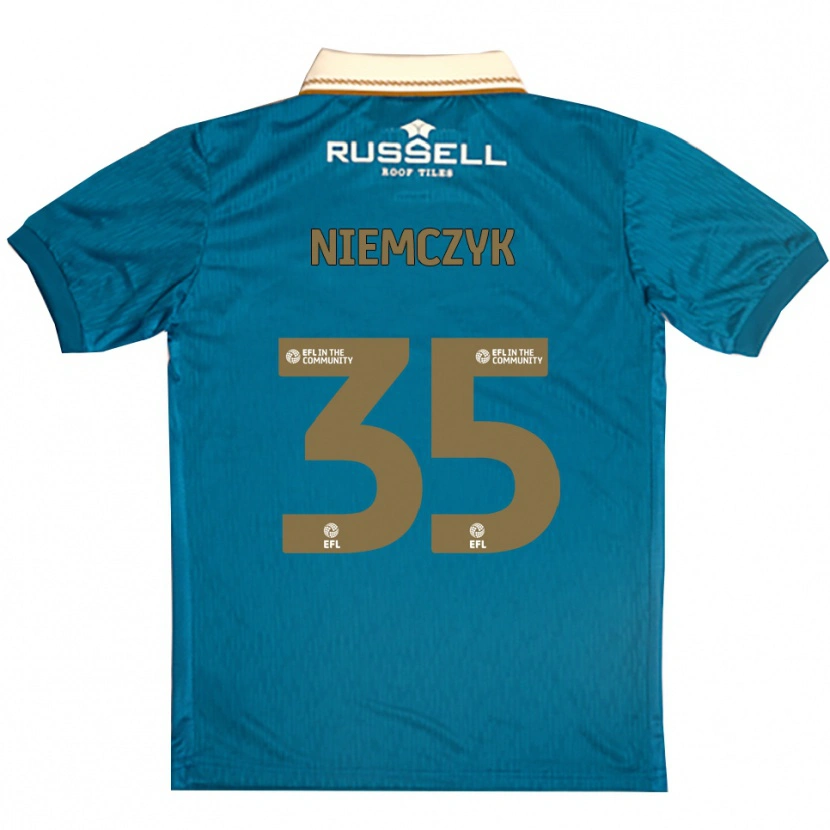Danxen Damen Jakub Niemczyk #35 Himmelblau Weiß Auswärtstrikot Trikot 2025/26 T-Shirt Schweiz