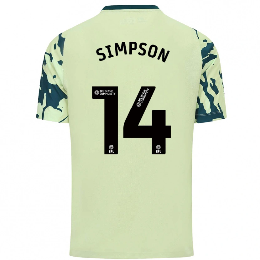 Danxen Damen Jasmine Simpson #14 Dunkelgrün Auswärtstrikot Trikot 2025/26 T-Shirt Schweiz