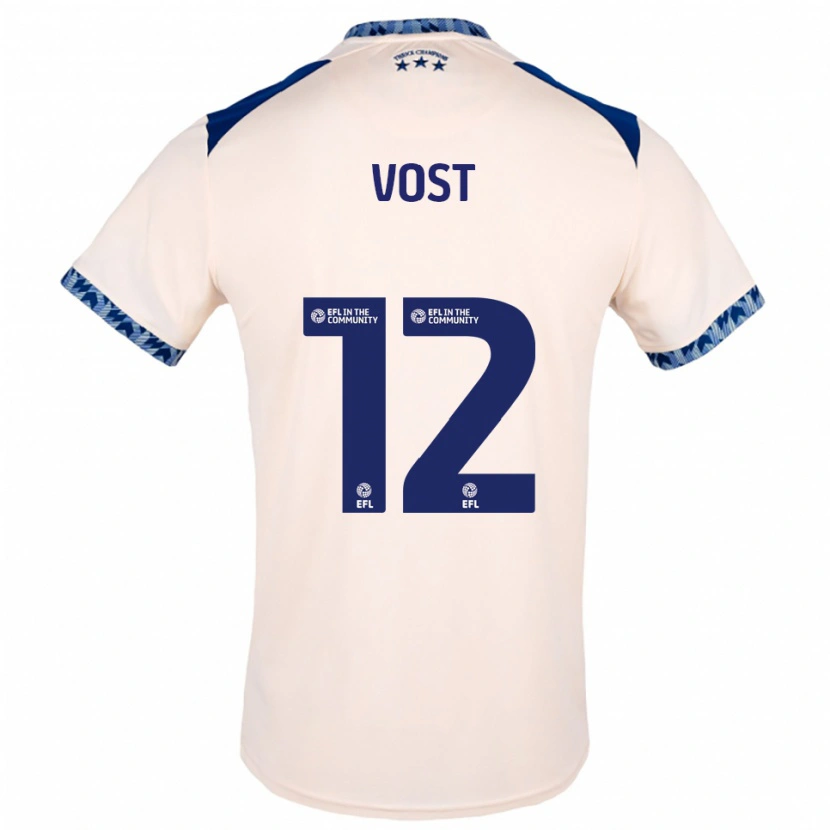 Danxen Damen Daniel Vost #12 Creme Marine Auswärtstrikot Trikot 2025/26 T-Shirt Schweiz