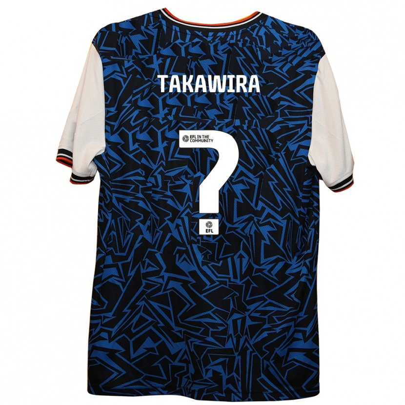 Danxen Damen Matthew Takawira #0 Blau Schwarz Weiß Auswärtstrikot Trikot 2025/26 T-Shirt Schweiz
