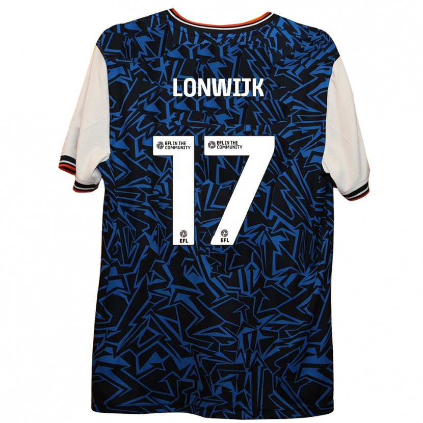 Danxen Damen Nigel Lonwijk #17 Blau Schwarz Weiß Auswärtstrikot Trikot 2025/26 T-Shirt Schweiz