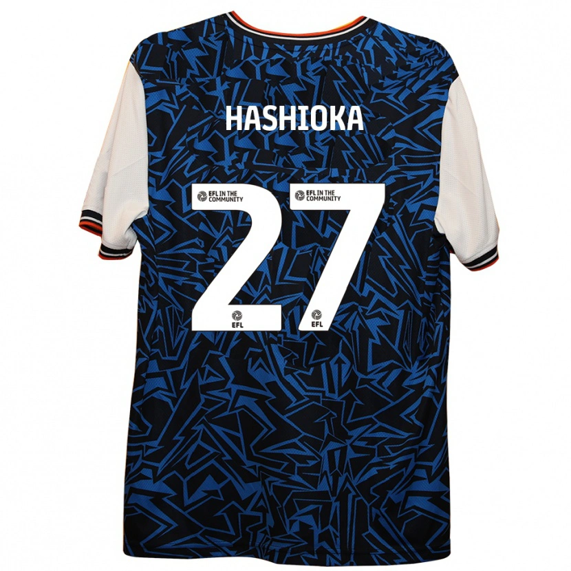 Danxen Damen Daiki Hashioka #27 Blau Schwarz Weiß Auswärtstrikot Trikot 2025/26 T-Shirt Schweiz