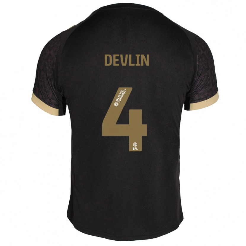 Danxen Damen Billy Devlin #4 Schwarz Gold Auswärtstrikot Trikot 2025/26 T-Shirt Schweiz