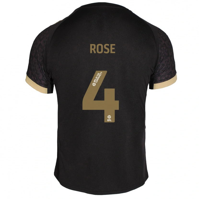 Danxen Damen Jemma Rose #4 Schwarz Gold Auswärtstrikot Trikot 2025/26 T-Shirt Schweiz