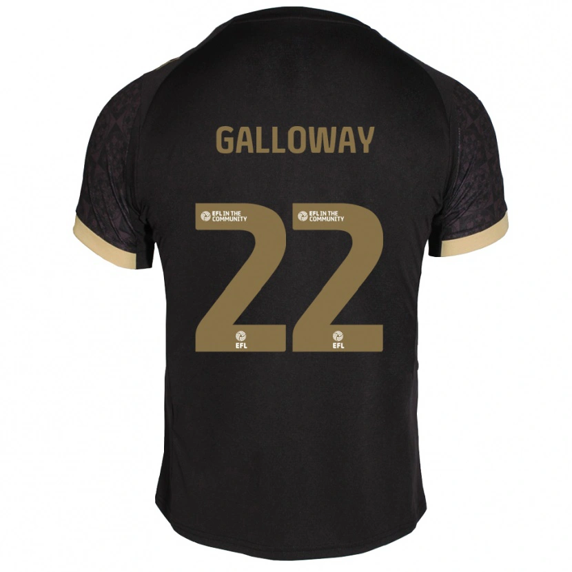 Danxen Damen Brendan Galloway #22 Schwarz Gold Auswärtstrikot Trikot 2025/26 T-Shirt Schweiz
