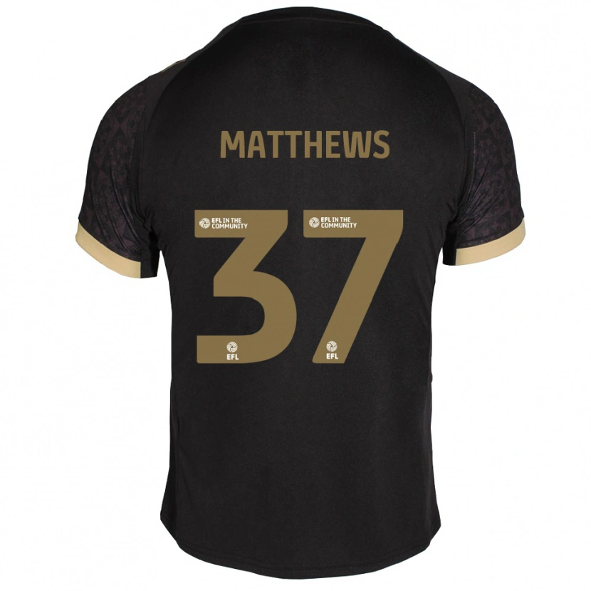 Danxen Damen Jack Matthews #37 Schwarz Gold Auswärtstrikot Trikot 2025/26 T-Shirt Schweiz