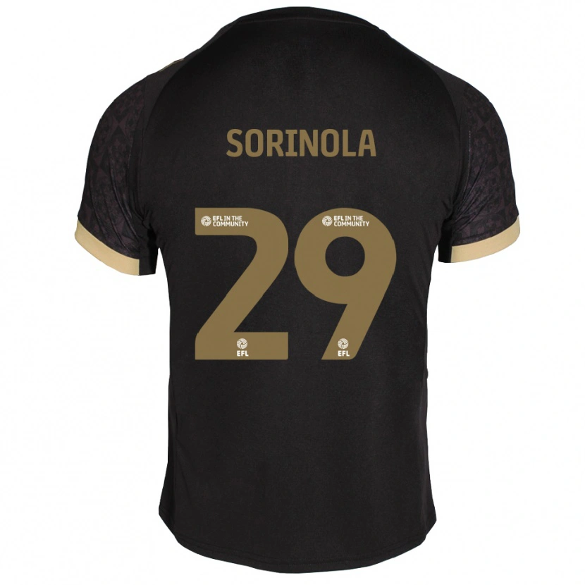 Danxen Damen Matthew Sorinola #29 Schwarz Gold Auswärtstrikot Trikot 2025/26 T-Shirt Schweiz