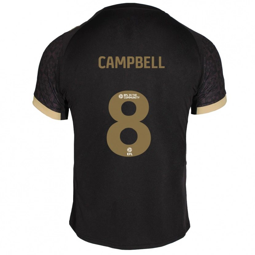 Danxen Damen Sebastian Campbell #8 Schwarz Gold Auswärtstrikot Trikot 2025/26 T-Shirt Schweiz