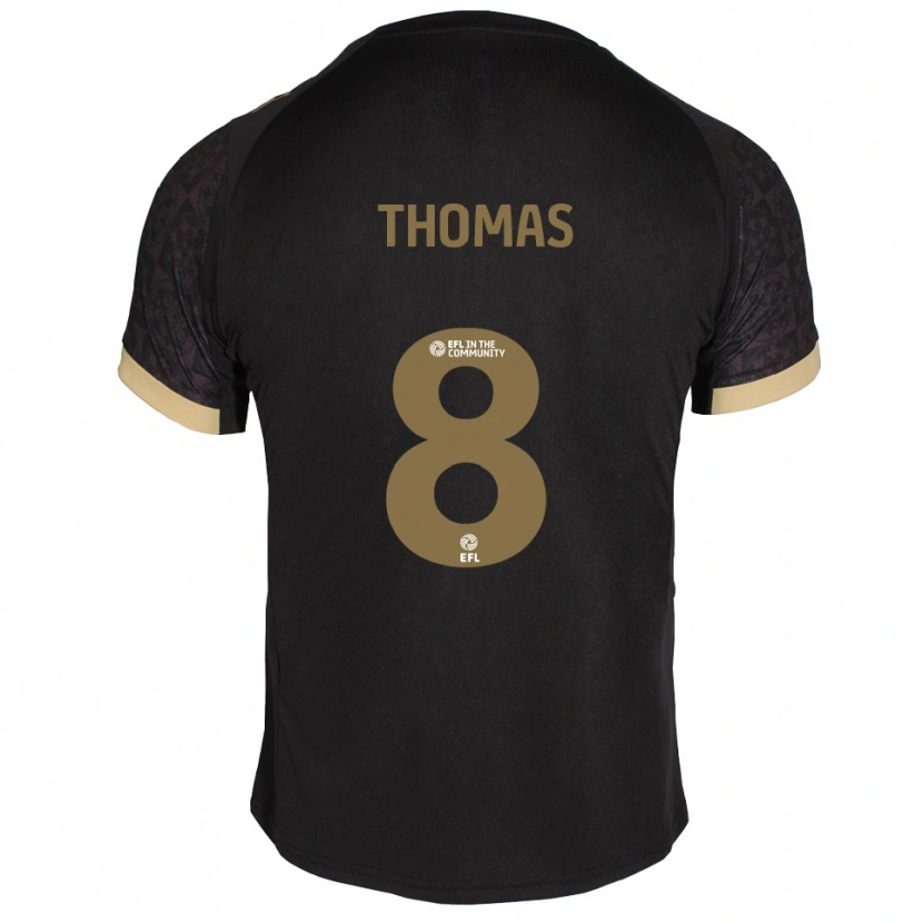 Danxen Damen Lewis Thomas #8 Schwarz Gold Auswärtstrikot Trikot 2025/26 T-Shirt Schweiz