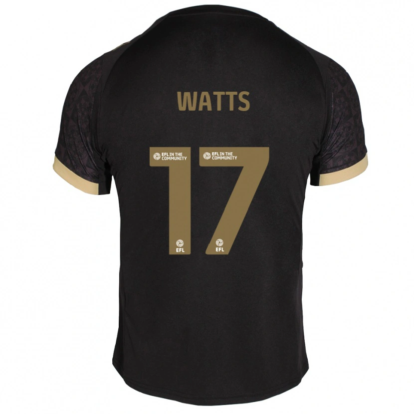 Danxen Damen Caleb Watts #17 Schwarz Gold Auswärtstrikot Trikot 2025/26 T-Shirt Schweiz