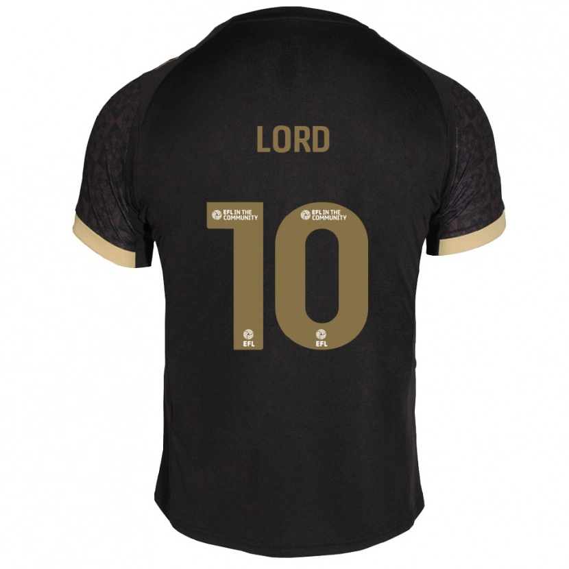 Danxen Damen Sam Lord #10 Schwarz Gold Auswärtstrikot Trikot 2025/26 T-Shirt Schweiz