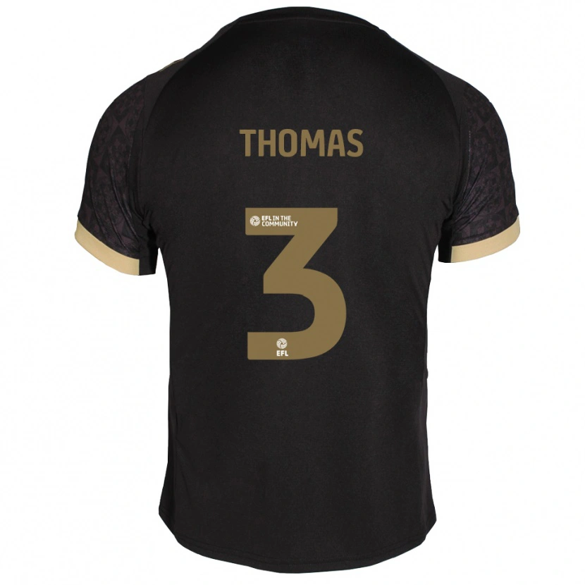 Danxen Damen Roxylea Thomas #3 Schwarz Gold Auswärtstrikot Trikot 2025/26 T-Shirt Schweiz