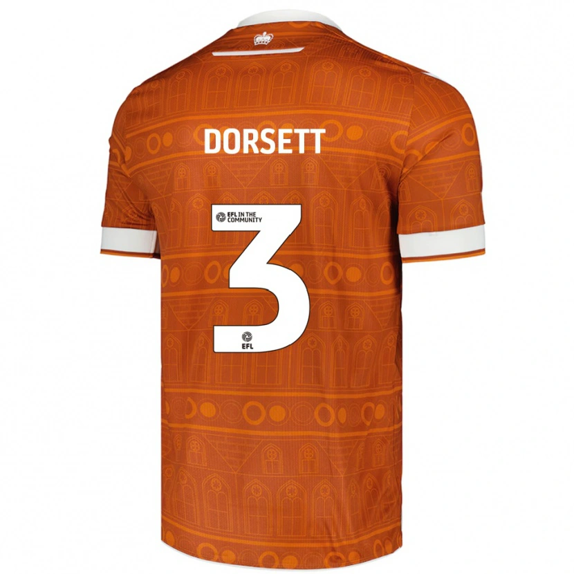 Danxen Damen Jeriel Dorsett #3 Orange Weiß Auswärtstrikot Trikot 2025/26 T-Shirt Schweiz