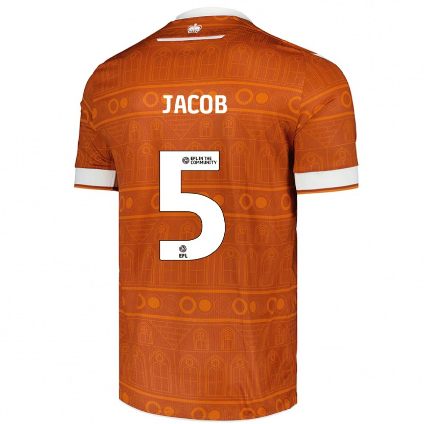 Danxen Damen Matty Jacob #5 Orange Weiß Auswärtstrikot Trikot 2025/26 T-Shirt Schweiz