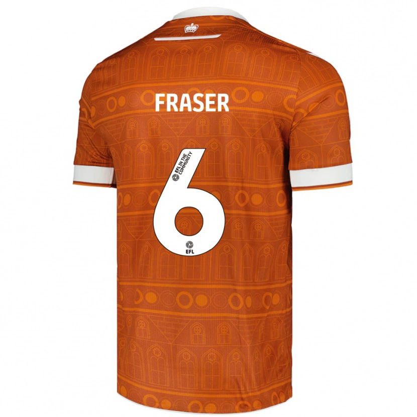 Danxen Damen Liam Fraser #6 Orange Weiß Auswärtstrikot Trikot 2025/26 T-Shirt Schweiz