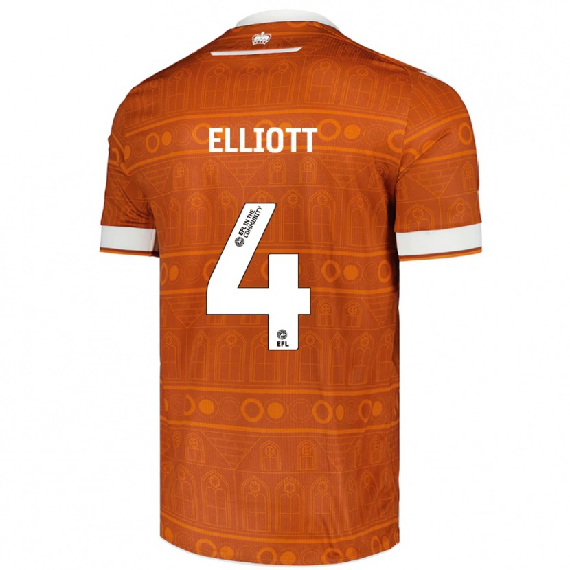 Danxen Damen Ben Elliott #4 Orange Weiß Auswärtstrikot Trikot 2025/26 T-Shirt Schweiz