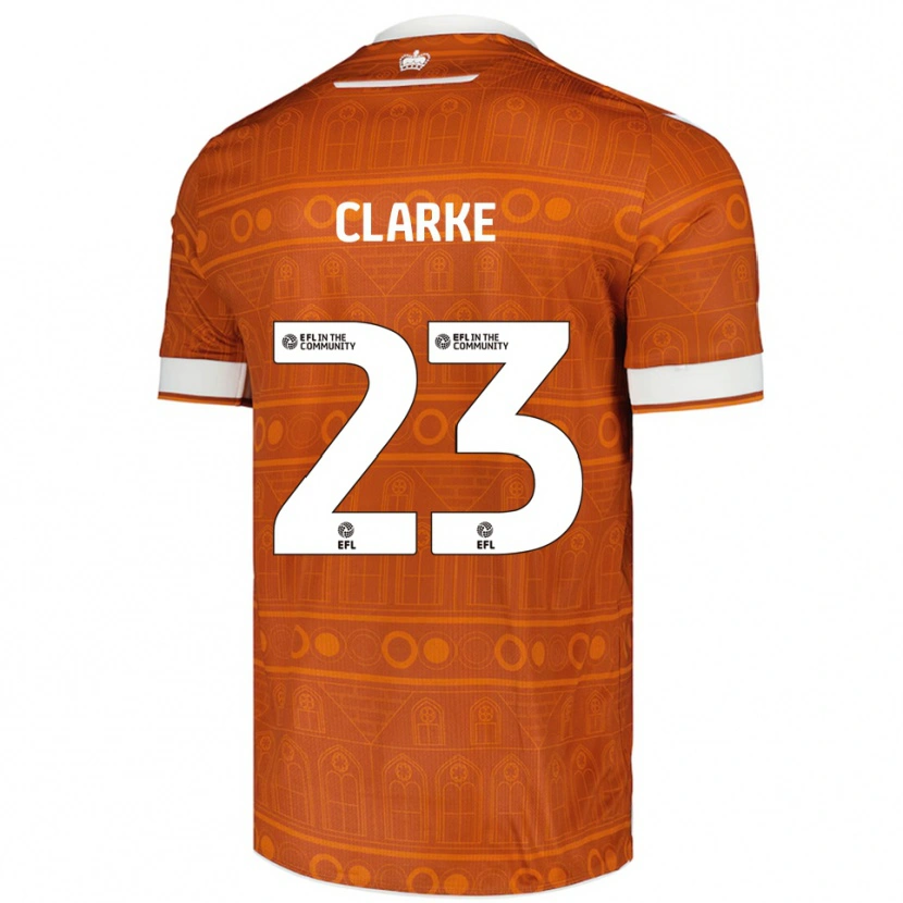 Danxen Damen John Clarke #23 Orange Weiß Auswärtstrikot Trikot 2025/26 T-Shirt Schweiz