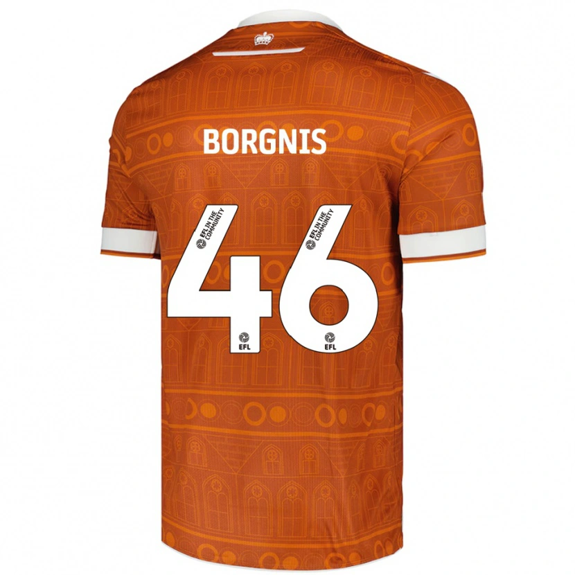 Danxen Damen Jacob Borgnis #46 Orange Weiß Auswärtstrikot Trikot 2025/26 T-Shirt Schweiz