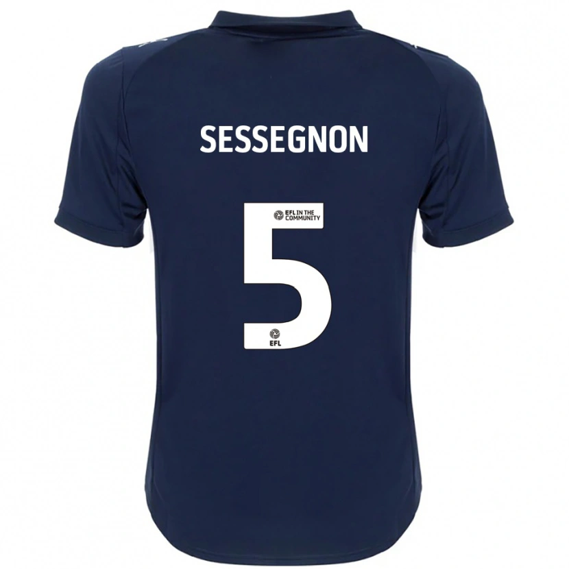 Danxen Damen Steven Sessegnon #5 Marine Weiß Auswärtstrikot Trikot 2025/26 T-Shirt Schweiz