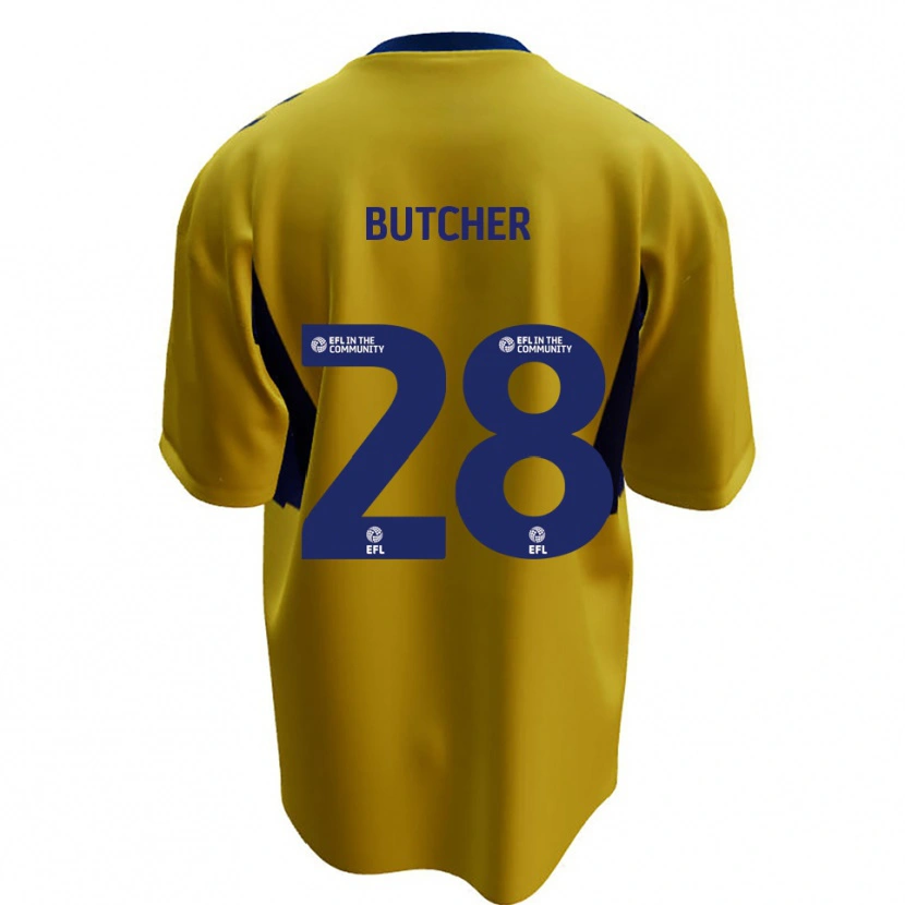 Danxen Damen Matt Butcher #28 Gelb Blau Auswärtstrikot Trikot 2025/26 T-Shirt Schweiz