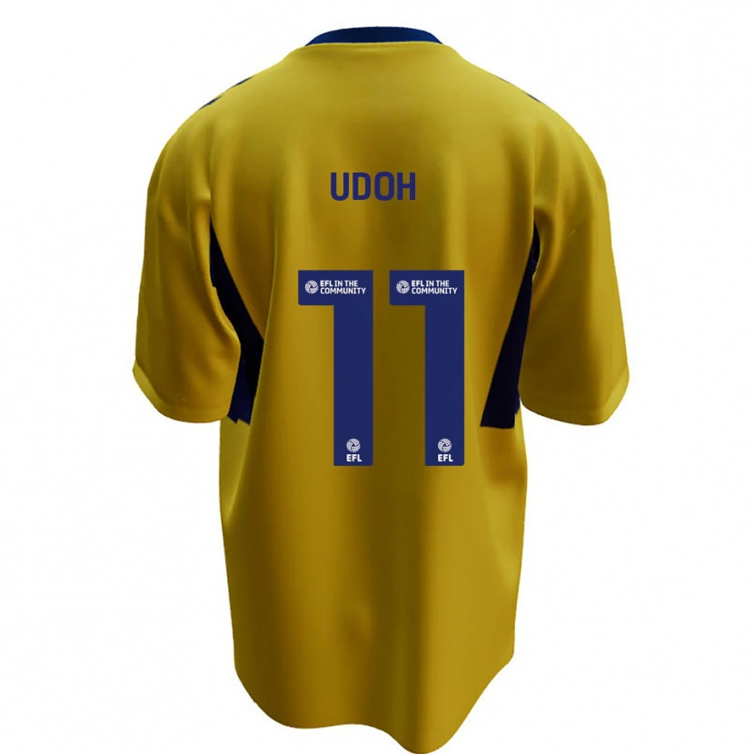 Danxen Damen Daniel Udoh #11 Gelb Blau Auswärtstrikot Trikot 2025/26 T-Shirt Schweiz