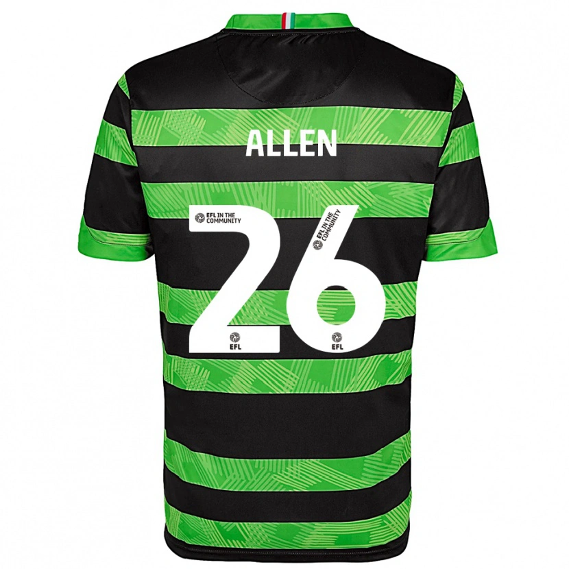 Danxen Damen Lauren Allen #26 Schwarz Grün Auswärtstrikot Trikot 2025/26 T-Shirt Schweiz