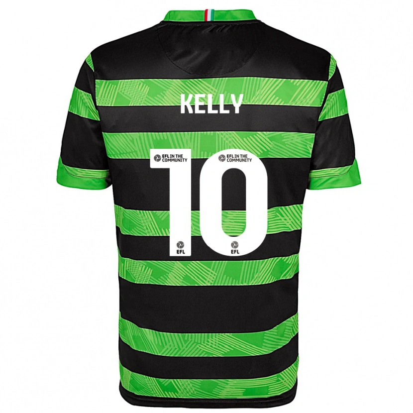 Danxen Damen Josh Kelly #10 Schwarz Grün Auswärtstrikot Trikot 2025/26 T-Shirt Schweiz