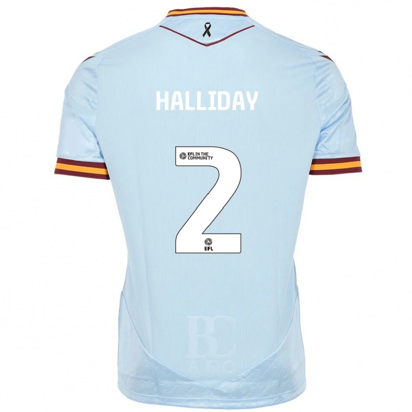 Danxen Damen Brad Halliday #2 Himmelblau Auswärtstrikot Trikot 2025/26 T-Shirt Schweiz