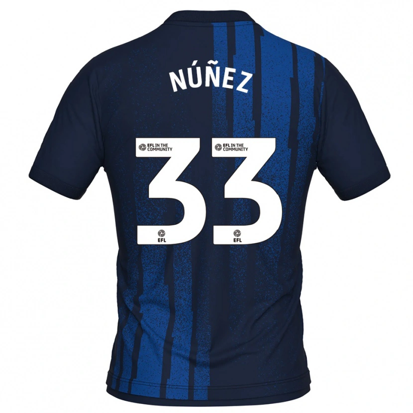 Danxen Damen Anthony Núñez #33 Marine Weiß Auswärtstrikot Trikot 2025/26 T-Shirt Schweiz