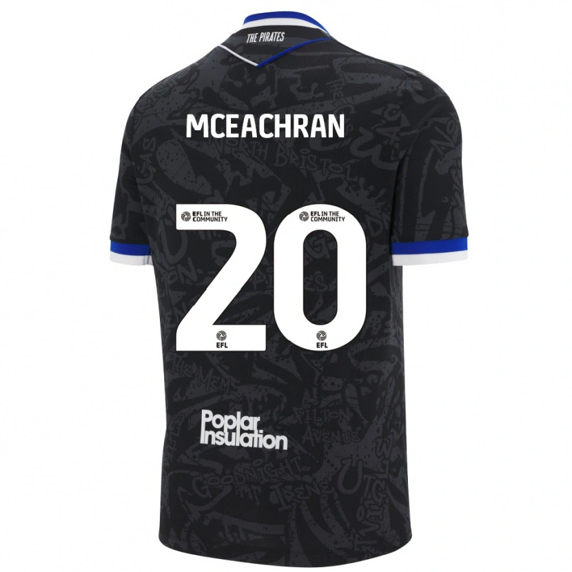 Danxen Damen Josh Mceachran #20 Schwarz Weiß Auswärtstrikot Trikot 2025/26 T-Shirt Schweiz