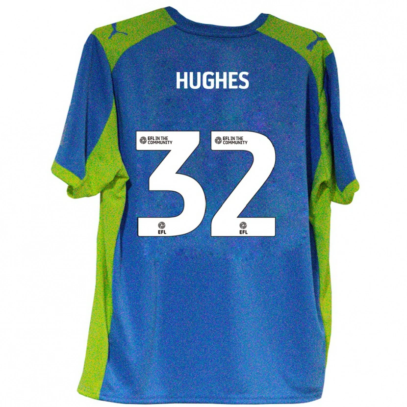 Danxen Damen Kayden Hughes #32 Himmelblau Gelb Auswärtstrikot Trikot 2025/26 T-Shirt Schweiz