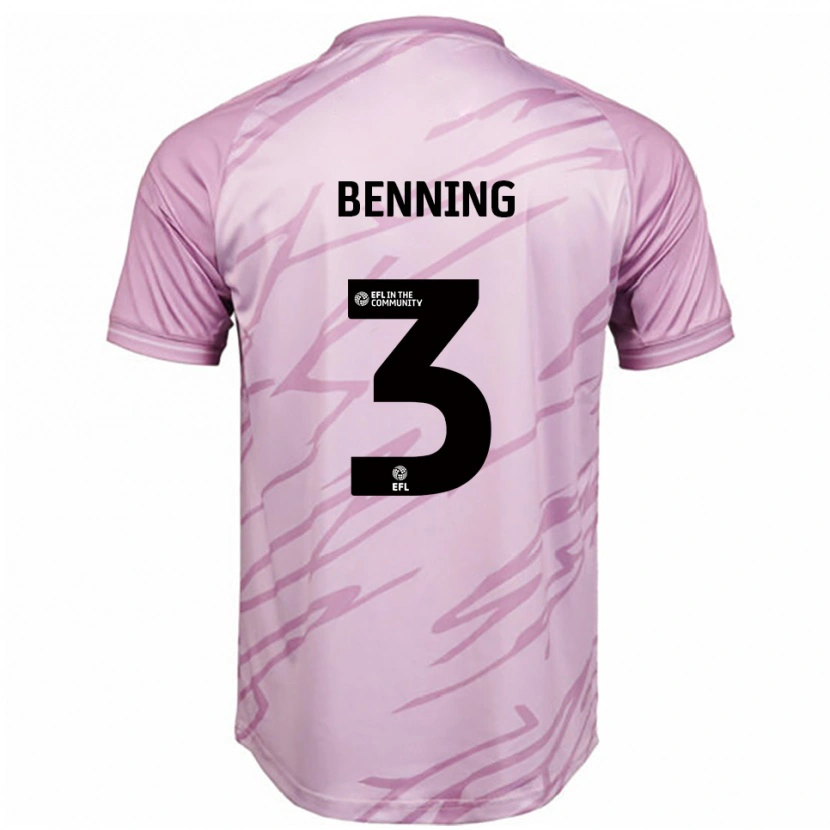 Danxen Damen Mal Benning #3 Pink Schwarz Auswärtstrikot Trikot 2025/26 T-Shirt Schweiz