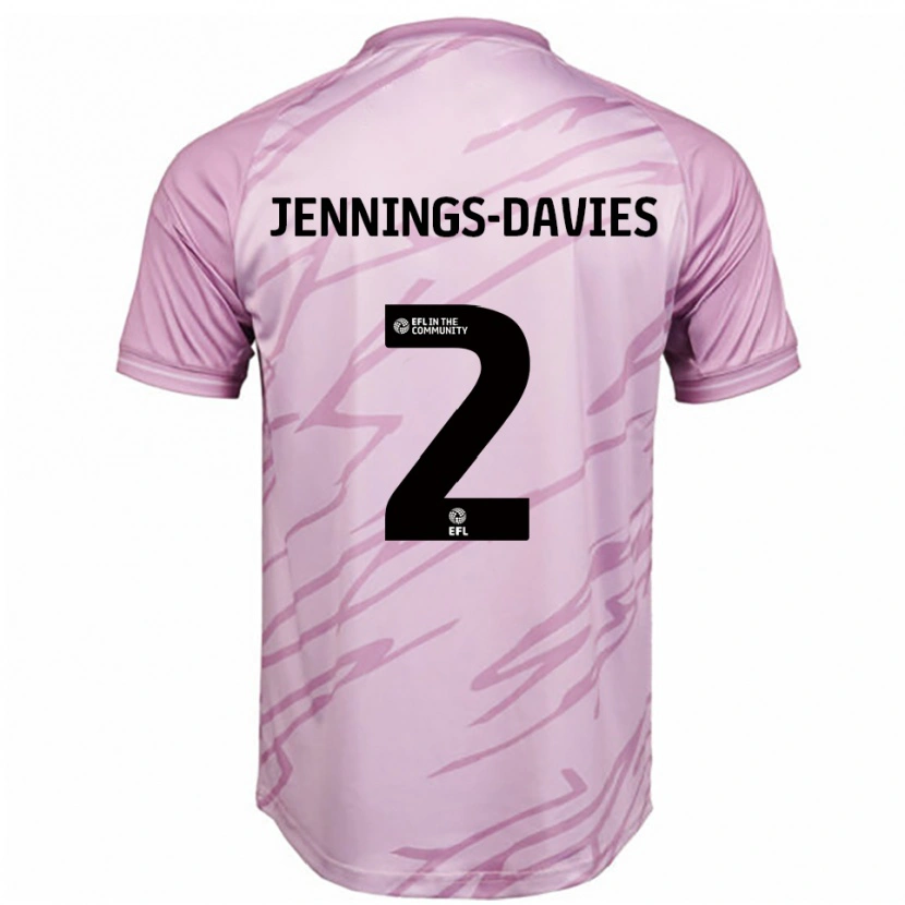 Danxen Damen Emily-Grace Jennings-Davies #2 Pink Schwarz Auswärtstrikot Trikot 2025/26 T-Shirt Schweiz