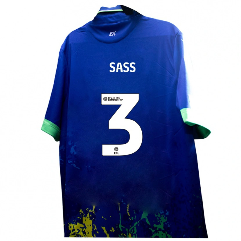 Danxen Damen Freddie Sass #3 Blau Gelb Auswärtstrikot Trikot 2025/26 T-Shirt Schweiz