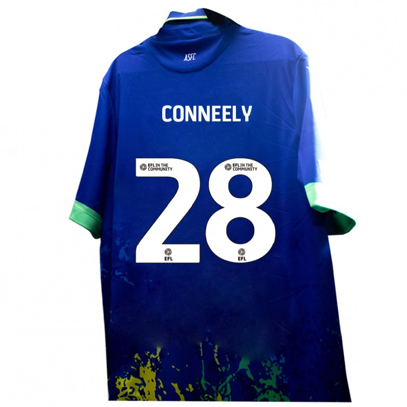 Danxen Damen Seamus Conneely #28 Blau Gelb Auswärtstrikot Trikot 2025/26 T-Shirt Schweiz