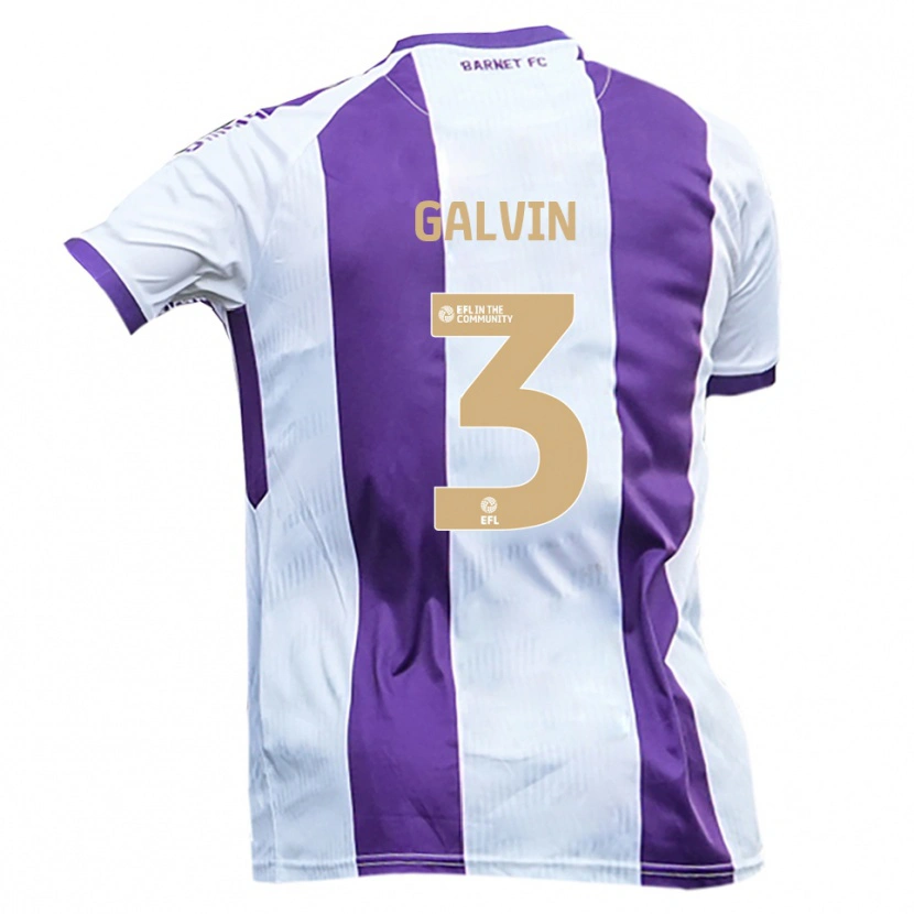 Danxen Damen Ryan Galvin #3 Weiß Lila Auswärtstrikot Trikot 2025/26 T-Shirt Schweiz
