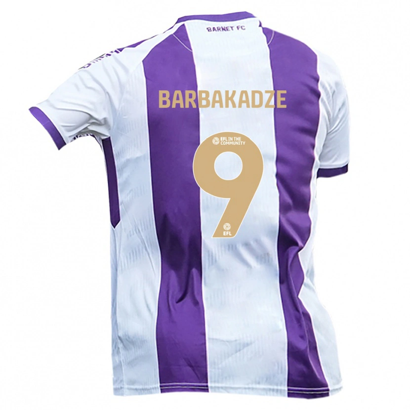 Danxen Damen David Barbakadze #9 Weiß Lila Auswärtstrikot Trikot 2025/26 T-Shirt Schweiz