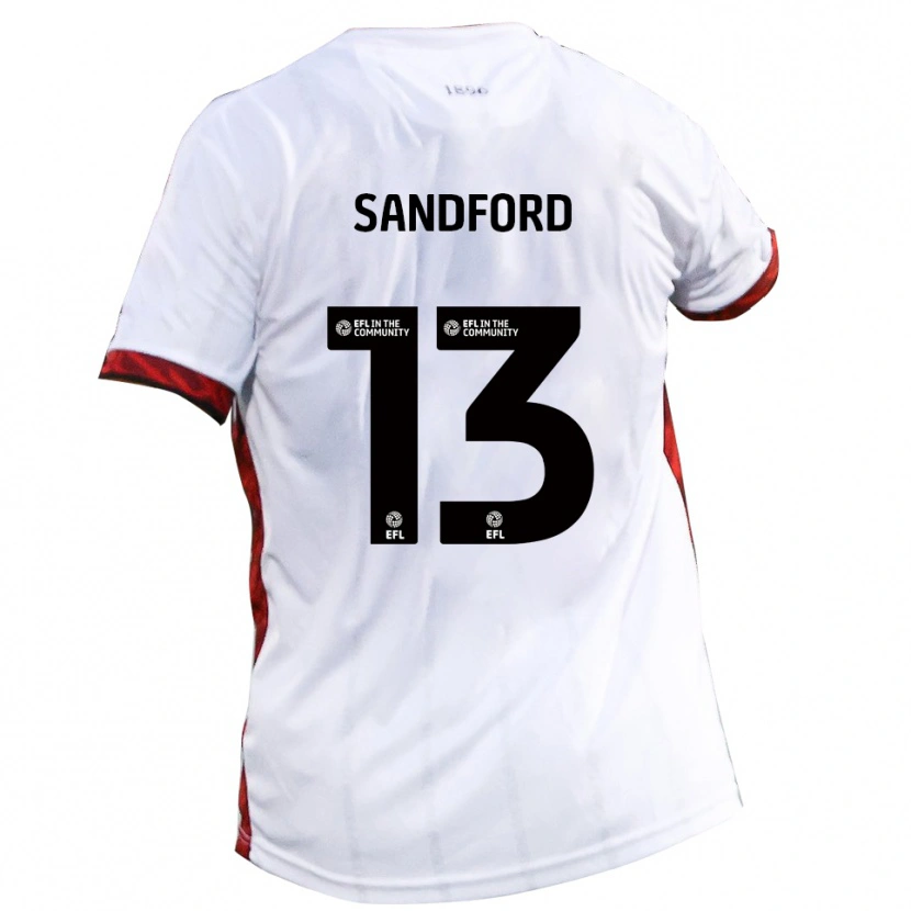 Danxen Damen Ryan Sandford #13 Weiß Rot Schwarz Auswärtstrikot Trikot 2025/26 T-Shirt Schweiz