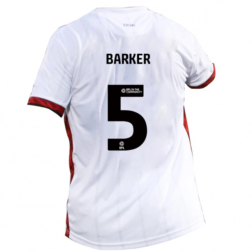 Danxen Damen Charlie Barker #5 Weiß Rot Schwarz Auswärtstrikot Trikot 2025/26 T-Shirt Schweiz