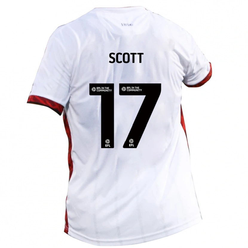 Danxen Damen Kyle Scott #17 Weiß Rot Schwarz Auswärtstrikot Trikot 2025/26 T-Shirt Schweiz