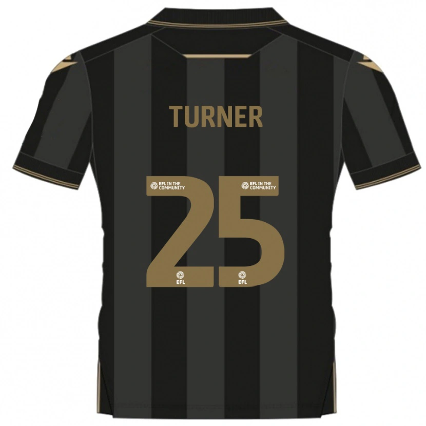 Danxen Damen Jake Turner #25 Schwarz Gold Auswärtstrikot Trikot 2025/26 T-Shirt Schweiz