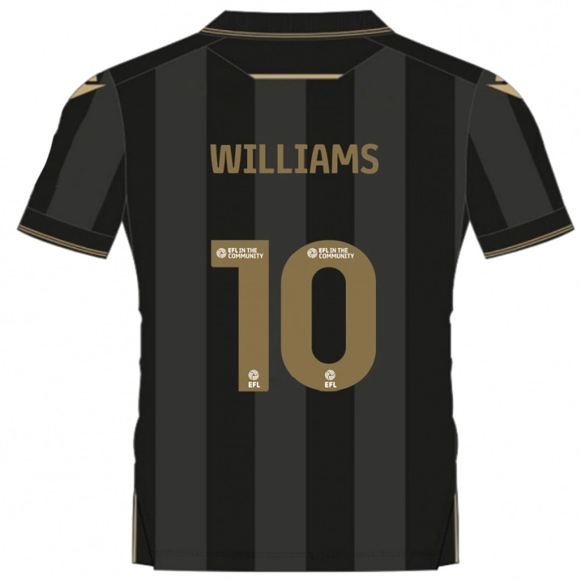 Danxen Damen Jonny Williams #10 Schwarz Gold Auswärtstrikot Trikot 2025/26 T-Shirt Schweiz