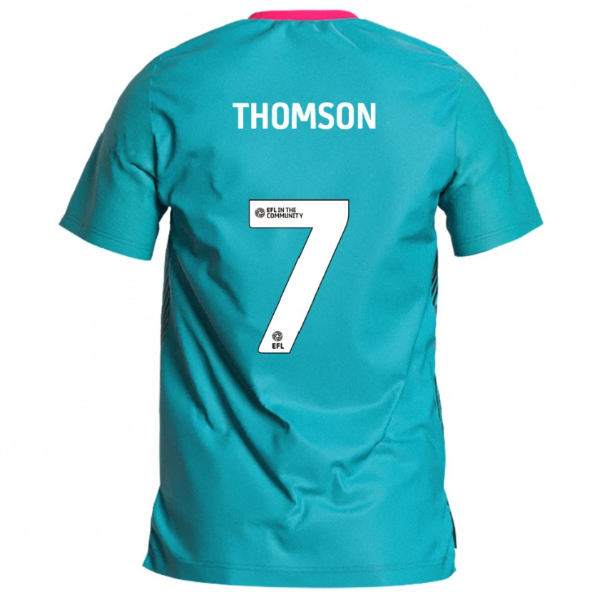 Danxen Damen George Thomson #7 Himmelblau Pink Auswärtstrikot Trikot 2025/26 T-Shirt Schweiz