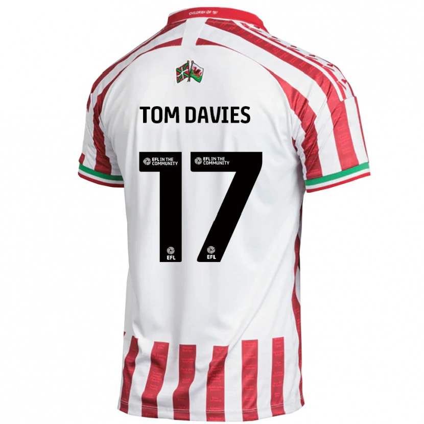 Danxen Damen Tom Davies #17 Rot Weiß Auswärtstrikot Trikot 2025/26 T-Shirt Schweiz