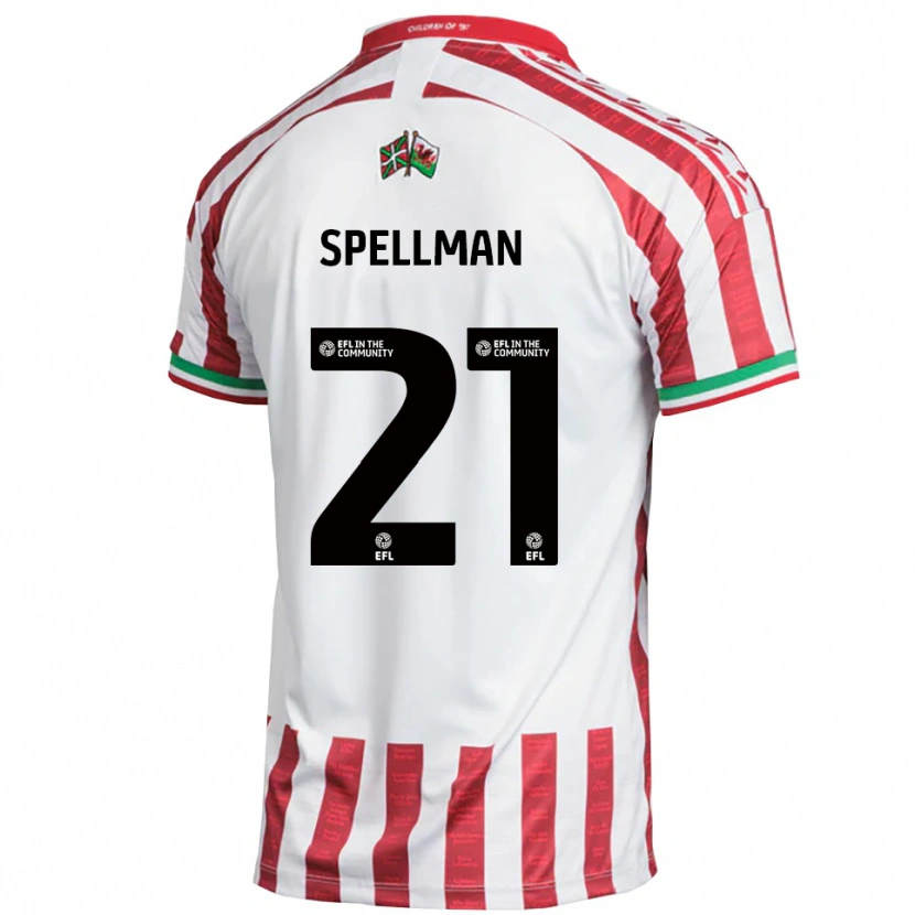 Danxen Damen Michael Spellman #21 Rot Weiß Auswärtstrikot Trikot 2025/26 T-Shirt Schweiz