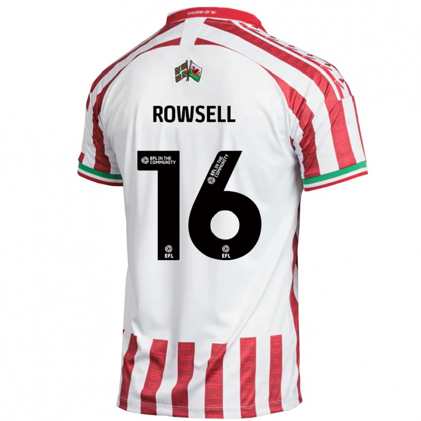 Danxen Damen Declan Rowsell #16 Rot Weiß Auswärtstrikot Trikot 2025/26 T-Shirt Schweiz