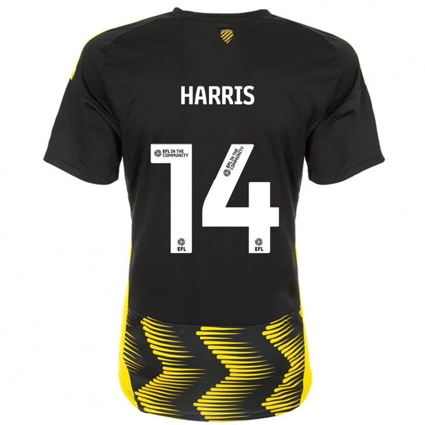 Danxen Damen Kadeem Harris #14 Schwarz Gelb Auswärtstrikot Trikot 2025/26 T-Shirt Schweiz